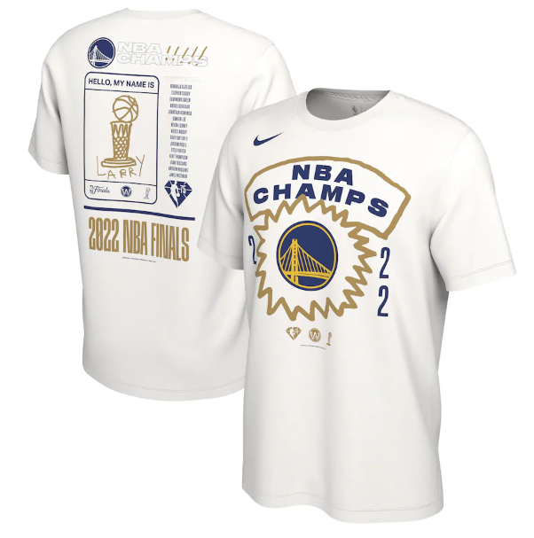 Men's Golden State Warriors 2021-2022 White NBA Finals Champions Roster T-Shirt Men's Golden State Warriors 2021-2022 White NBA Finals Champions Roster T-Shirt